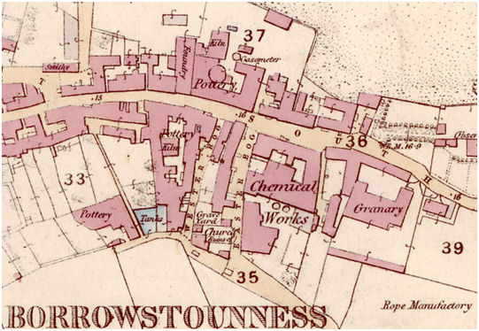 Map of Borrowstounness